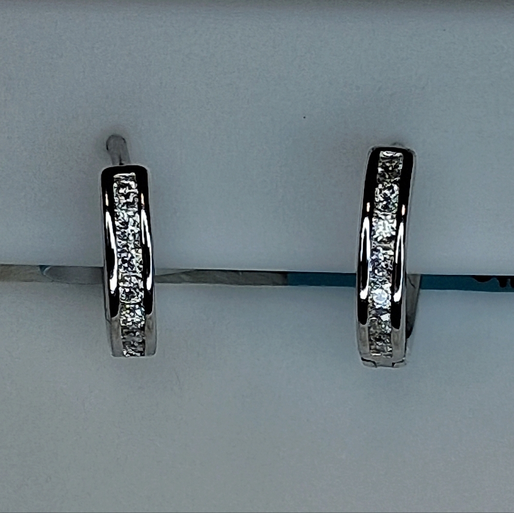 Solid 925 Sterling Silver Moissanite Earrings